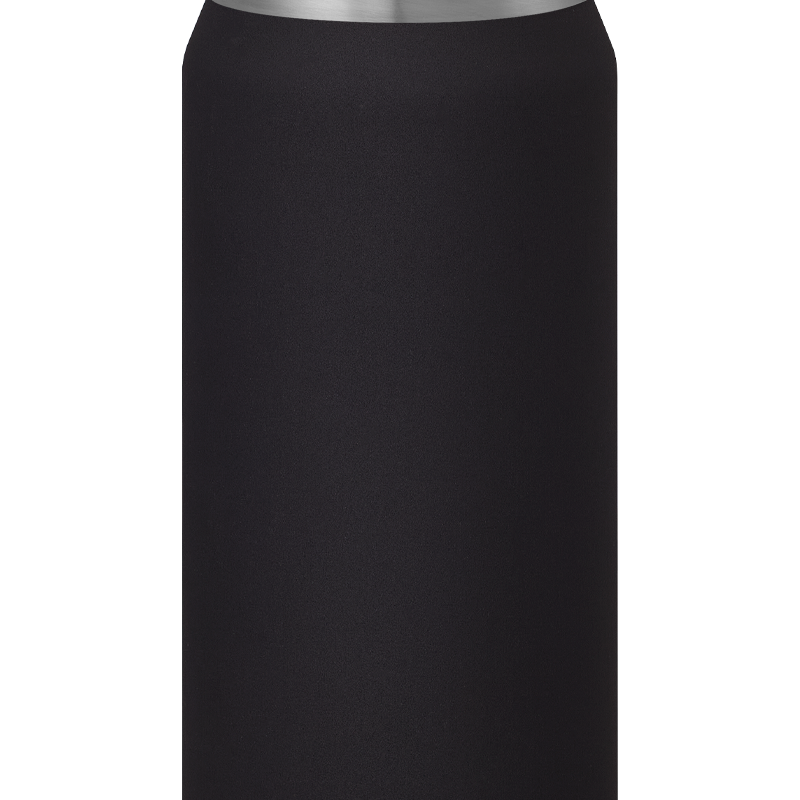 Glass-lined Purist 25 oz Traveler Bottle in Black with Element Lid.