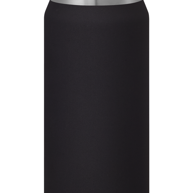 Glass-lined Purist 25 oz Traveler Bottle in Black with Union Lid.