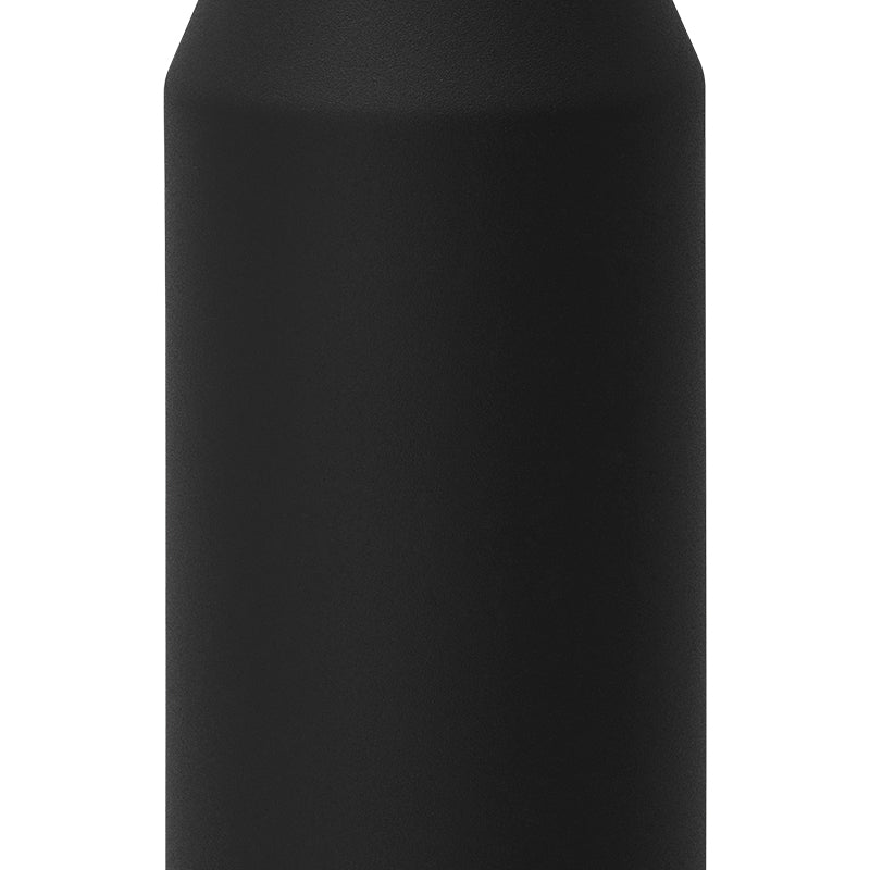 Glass-lined Purist 32 oz Founder Bottle in Black with Union Lid.